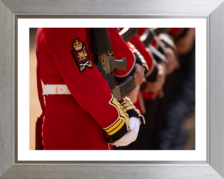 British Army Welsh Guards on Parade in London Photo Print Wall Art Military Decor Poster Posters, Prints, & Visual Artwork Hampshire Prints 10 x 8 Silver Frame Yes