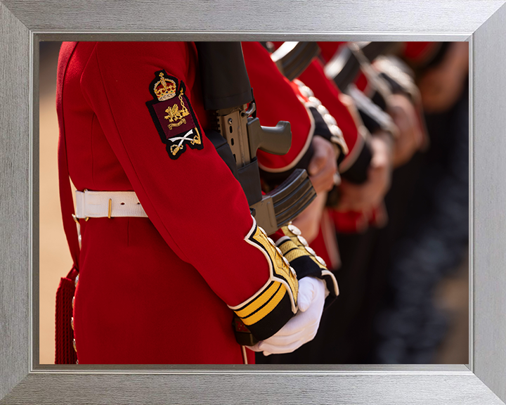 British Army Welsh Guards on Parade in London Photo Print Wall Art Military Decor Poster Posters, Prints, & Visual Artwork Hampshire Prints 10 x 8 Silver Frame No