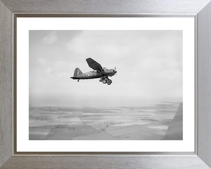 RAF Westland Lysander Mark III Photo Print Royal Air Force Aircraft Wall Art Aviation Decor Poster Posters, Prints, & Visual Artwork Hampshire Prints 10 x 8 Silver Frame Yes