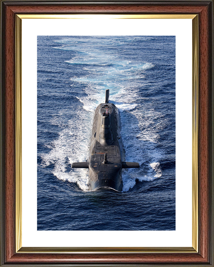 Astute Class Submarine Photo Print - Bow View - Royal Navy Astute Class Submarine Posters, Prints, & Visual Artwork Hampshire Prints 10 x 8 Classic Frame Yes