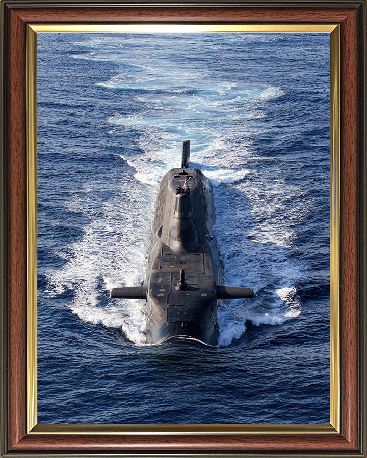 Astute Class Submarine Photo Print - Bow View - Royal Navy Astute Class Submarine Posters, Prints, & Visual Artwork Hampshire Prints 10 x 8 Classic Frame No