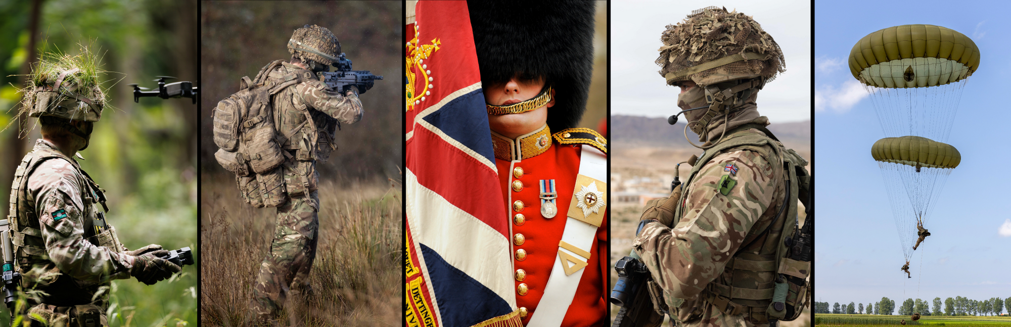 British Army personnel collage
