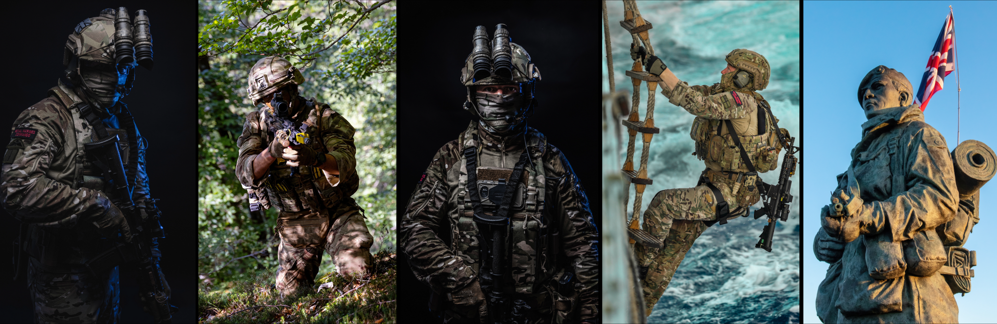 Royal Marines commandos collage