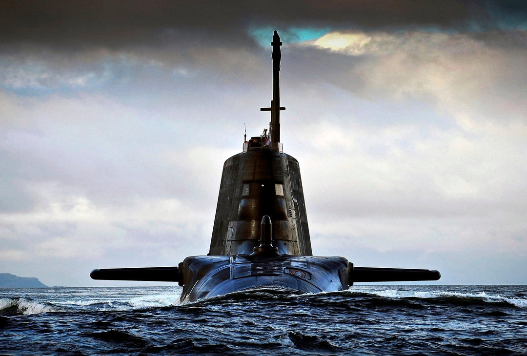 HMS Ambush (S120) Photo Print - Low Bow View - Royal Navy Astute Class Submarine Posters, Prints, & Visual Artwork Hampshire Prints 6 x 4 No Frame No