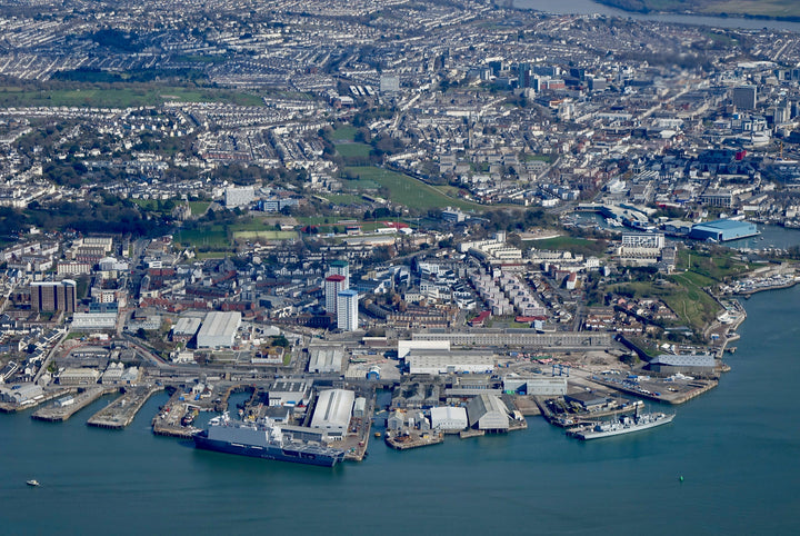 HMNB Plymouth (Devonport) Photo Print | Framed Print | Aerial Photo | Royal Navy Hampshire Prints