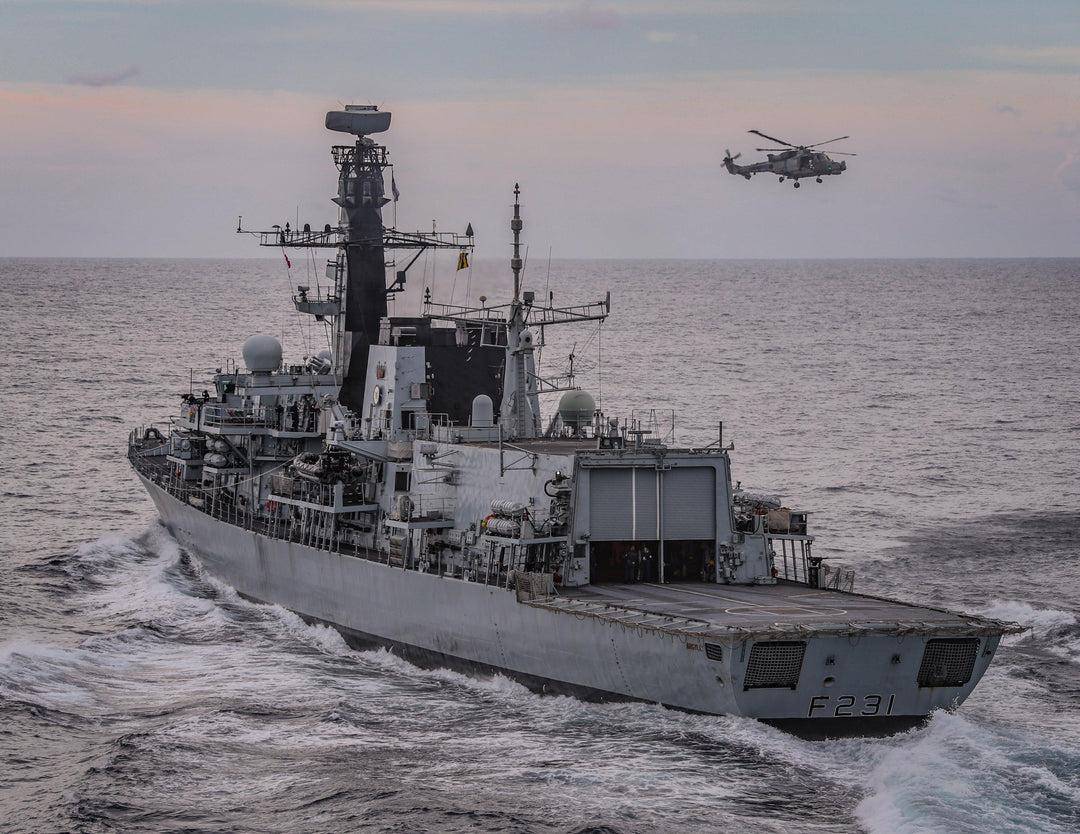 HMS Argyll F231 Royal Navy type 23 Frigate Photo Print or Framed Print - Hampshire Prints