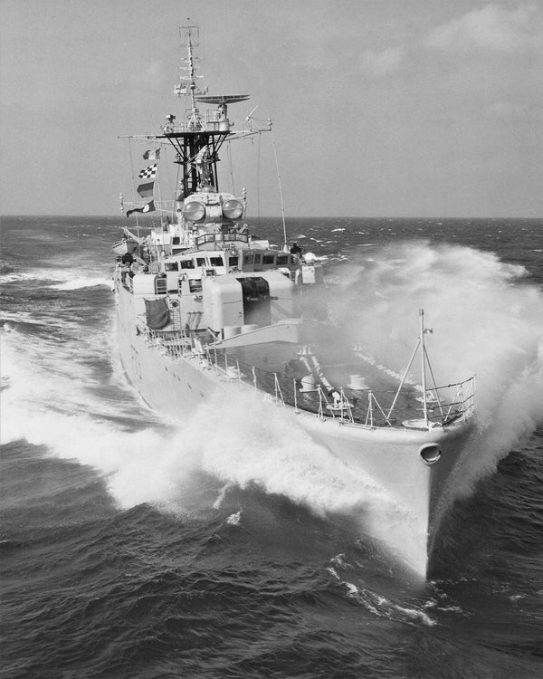 HMS Eastbourne F73 Whitby Class Frigate 1971 Breaking Waves
