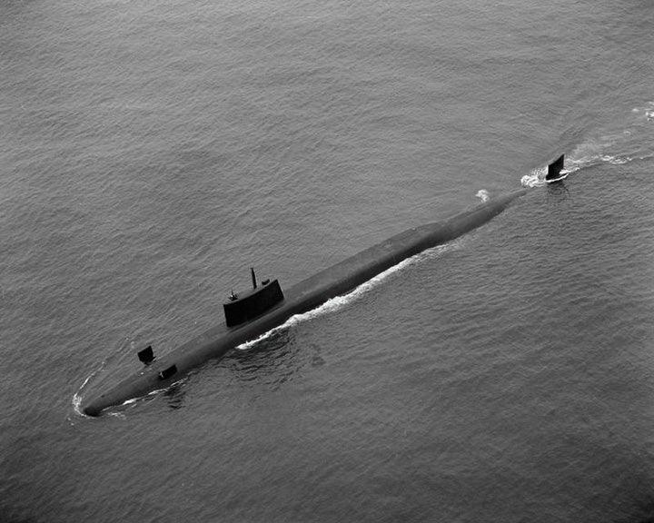 HMS Resolution (S22) Photo Print - From Above - Royal Navy Resolution Class Submarine Posters, Prints, & Visual Artwork Hampshire Prints 6 x 4 No Frame No