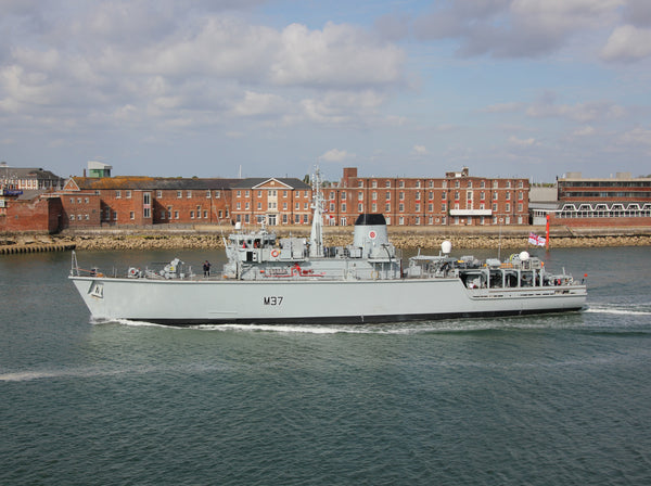 HMS Chiddingfold M37 Hunt Class Minehunter Port Beam View