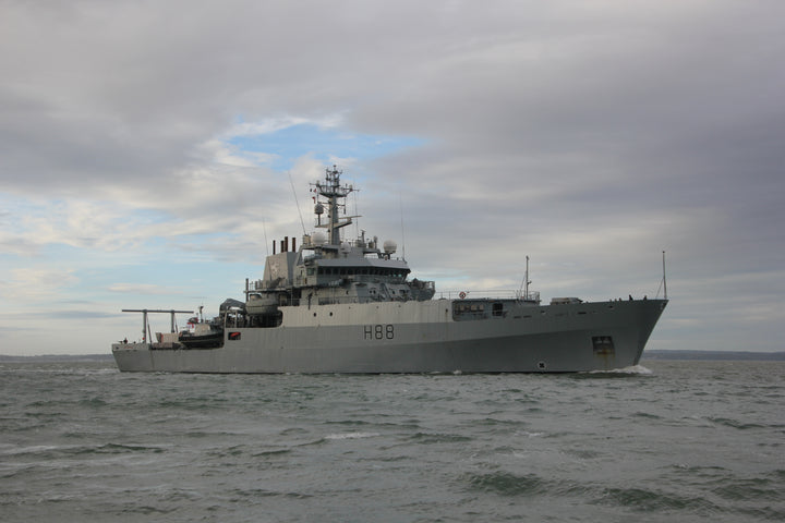 HMS Enterprise H88 Royal Navy hydrographic survey vessel Photo Print or Framed Print - Hampshire Prints