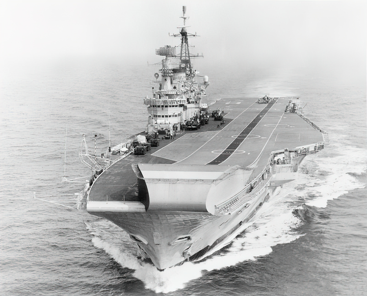 HMS Hermes R12 Royal Navy Centaur class Aircraft carrier Photo Print or Framed Print - Hampshire Prints