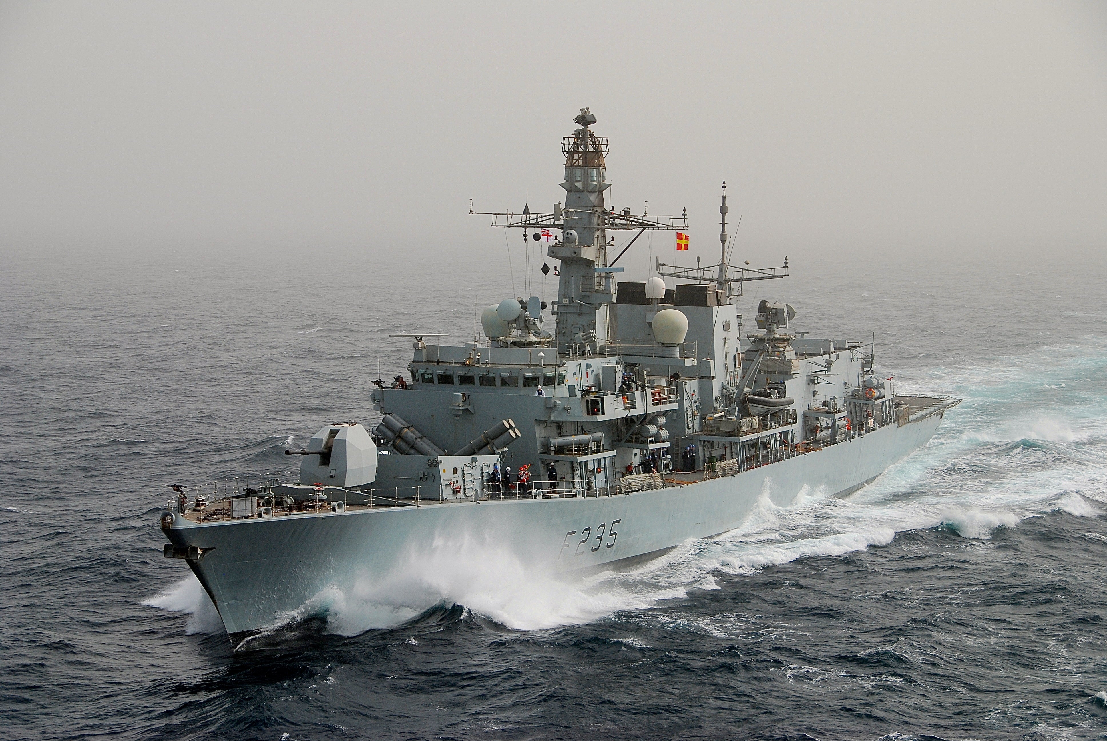 HMS Monmouth (F235) Photo Print - Port Bow View - Royal Navy Type 23 F ...