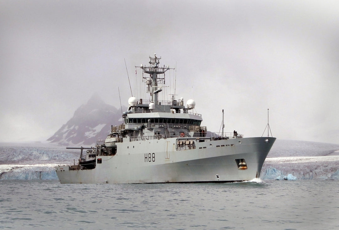 HMS Enterprise H88 Royal Navy hydrographic survey vessel Photo Print or Framed Print - Hampshire Prints