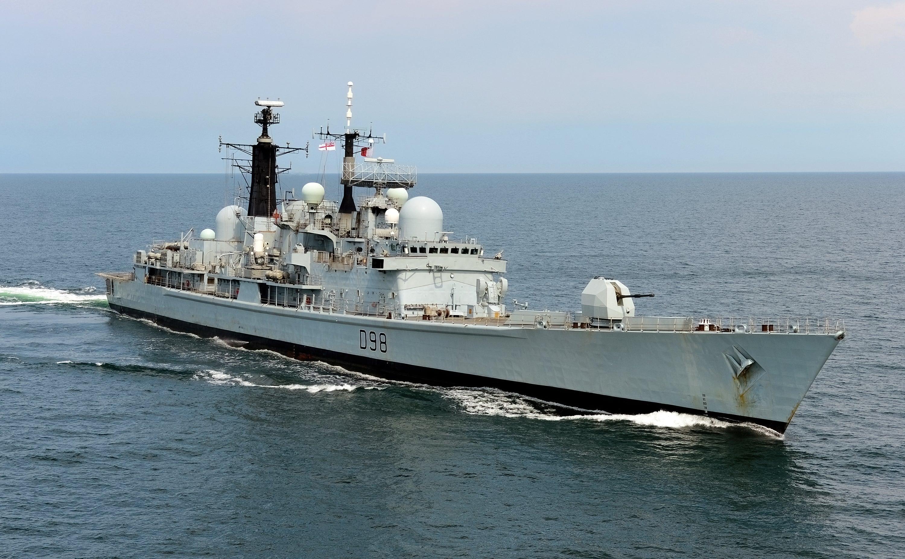 HMS York (D98) Photo Print - Starboard Bow View - Royal Navy Type 42 D ...