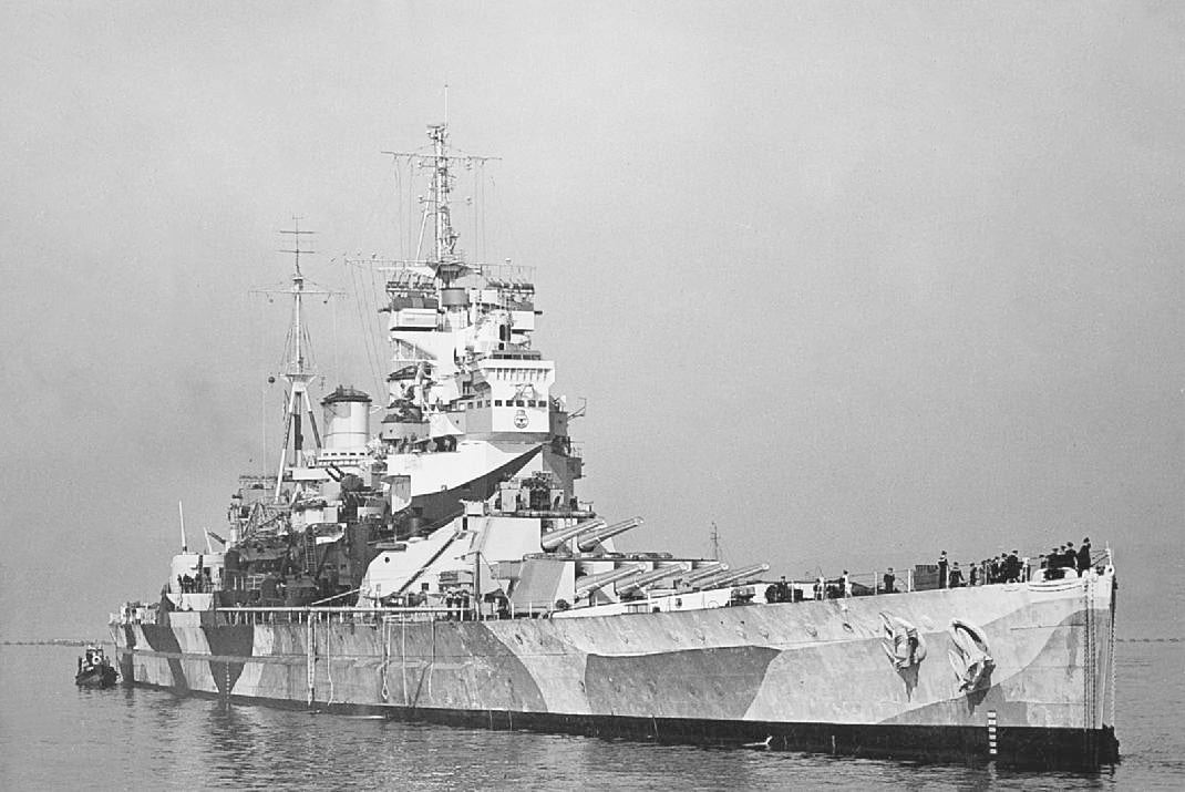 HMS Howe 32 Royal Navy King George V class battleship Photo Print or Framed Print - Hampshire Prints