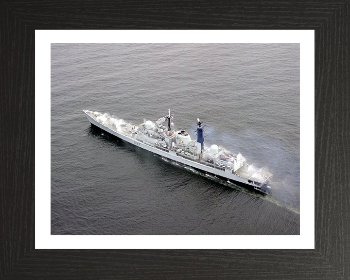 HMS Edinburgh (D97) Photo Print - Pre Wetting - Royal Navy Type 42 Destroyer Hampshire Prints 10 x 8 Black Frame Yes