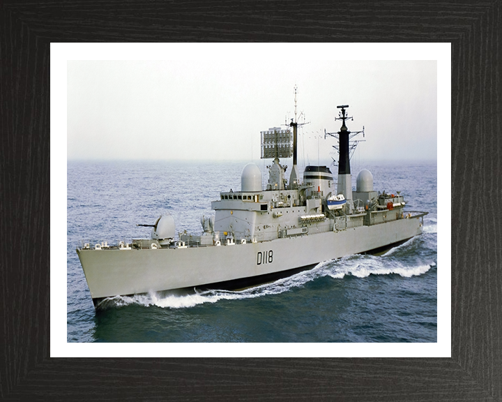 HMS Coventry (D118) Photo Print - At Sea - Royal Navy Type 42 Destroyer Hampshire Prints 10 x 8 Black Frame Yes