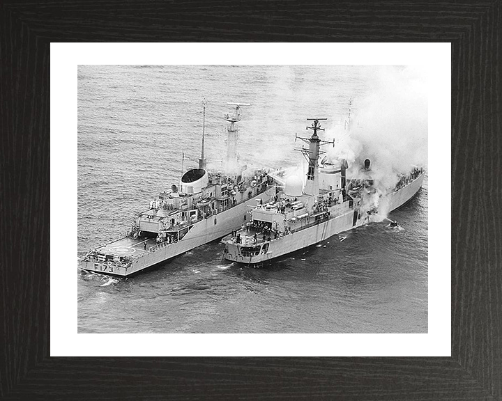 HMS Arrow F173 alongside HMS Sheffield D80 | Falklands War | Photo Print | Framed Print Hampshire Prints