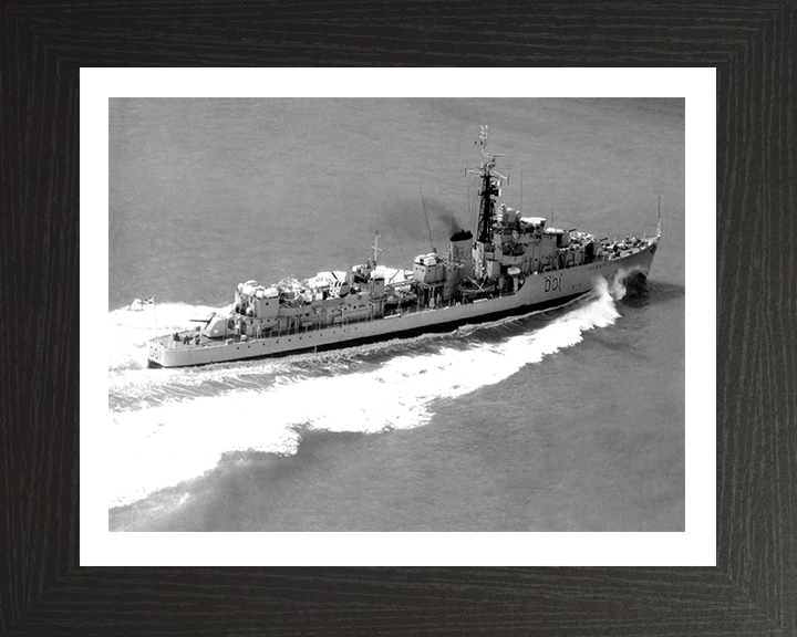 HMS Caprice (D01) Photo Print - High Starboard View - Royal Navy C Class Destroyer Hampshire Prints 10 x 8 Black Frame Yes