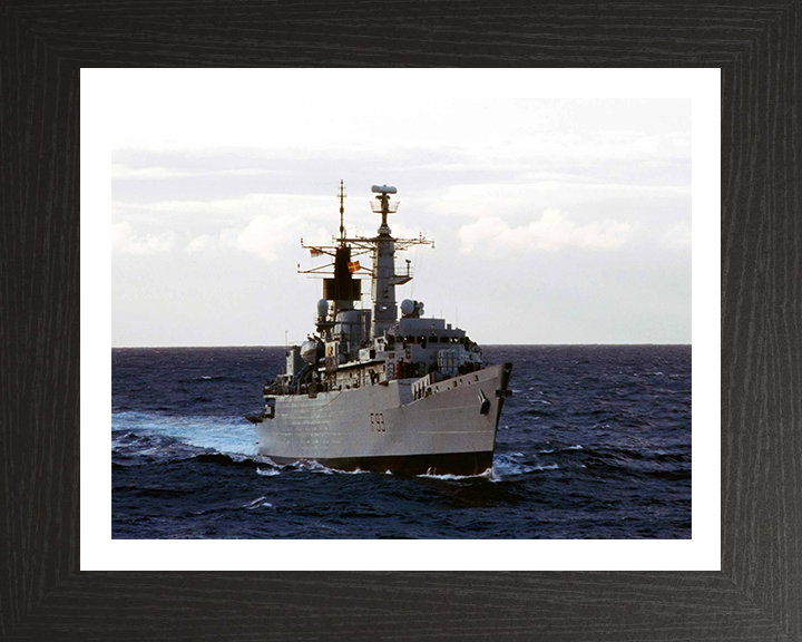 HMS Beaver (F93) Photo Print - Starboard Bow View - Royal Navy Type 22 Frigate Hampshire Prints 10 x 8 Black Frame Yes