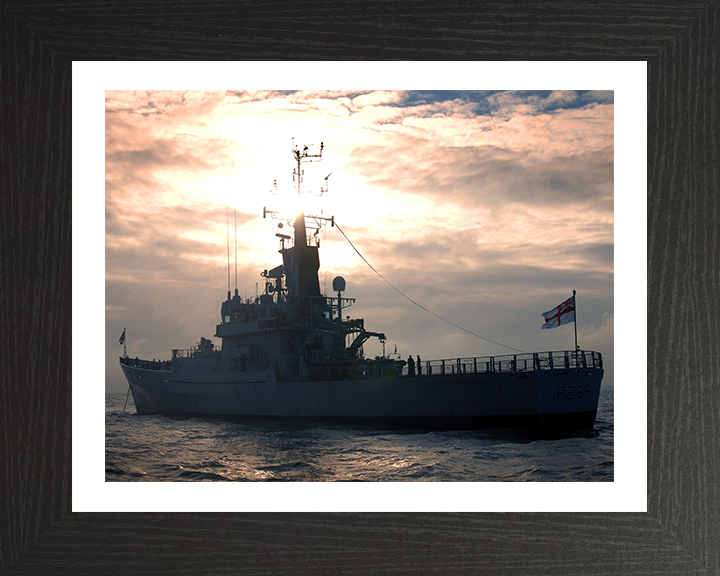 HMS Dumbarton Castle P265 Royal Navy Castle class patrol vessel Photo Print or Framed Print - Hampshire Prints