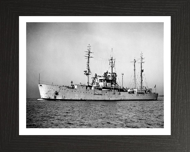 HMS Boxer (F121) Photo Print - Port Side View - Royal Navy Landing Ship Hampshire Prints 10 x 8 Black Frame Yes