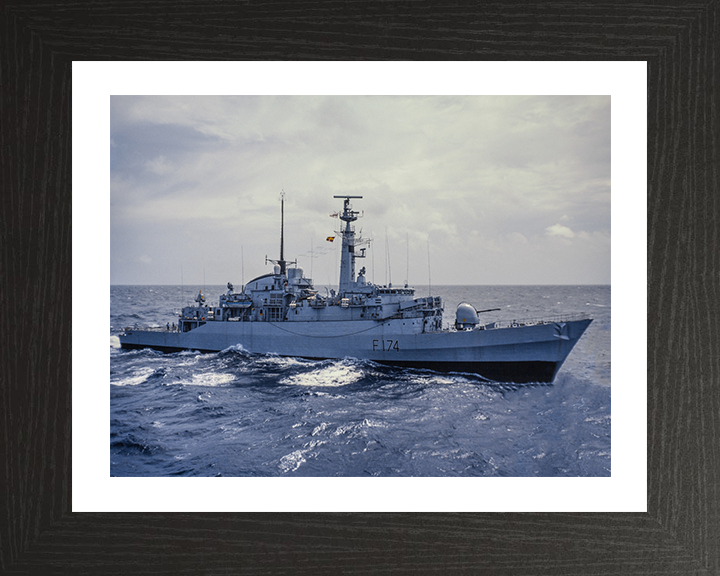 HMS Alacrity (F174) Photo Print - Underway - Royal Navy Type 21 Frigate Hampshire Prints 10 x 8 Black Frame Yes