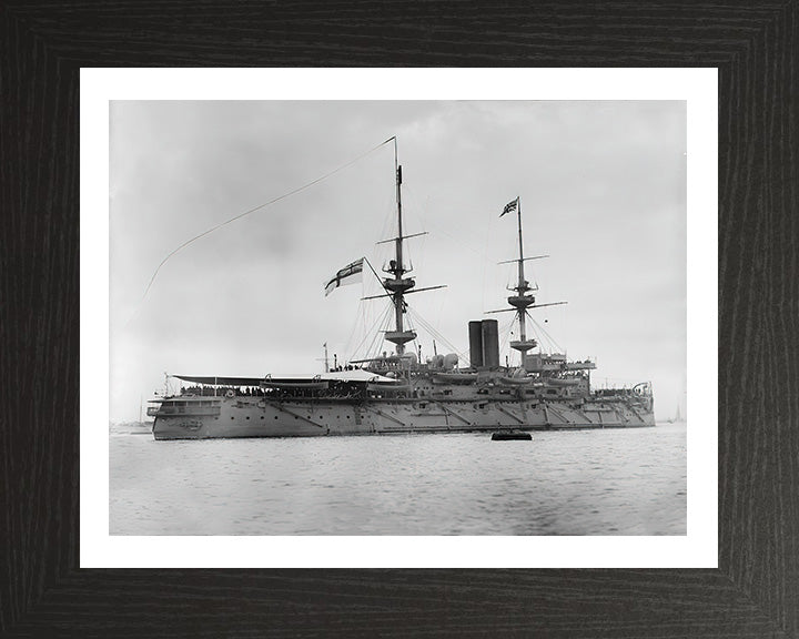 HMS Caesar Royal Navy Majestic class pre dreadnought battleship Photo Print or Framed Print - Hampshire Prints