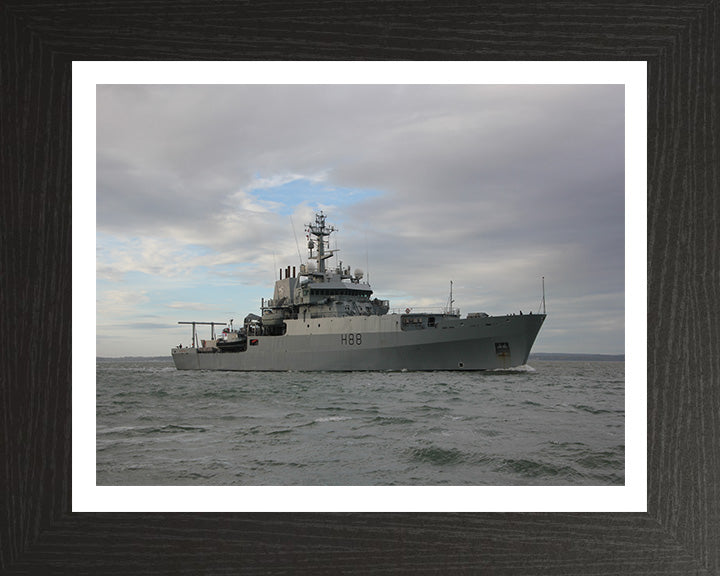 HMS Enterprise H88 Royal Navy hydrographic survey vessel Photo Print or Framed Print - Hampshire Prints