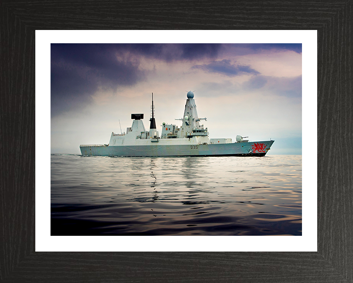 HMS Dragon D35 Royal Navy Type 45 Destroyer Photo Print or Framed Print - Hampshire Prints