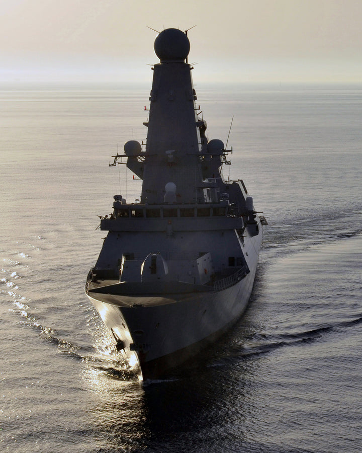 HMS Diamond (D34) Photo Print - Bow View at Sunset - Royal Navy Type 45 Destroyer Hampshire Prints 6 x 4 No Frame No