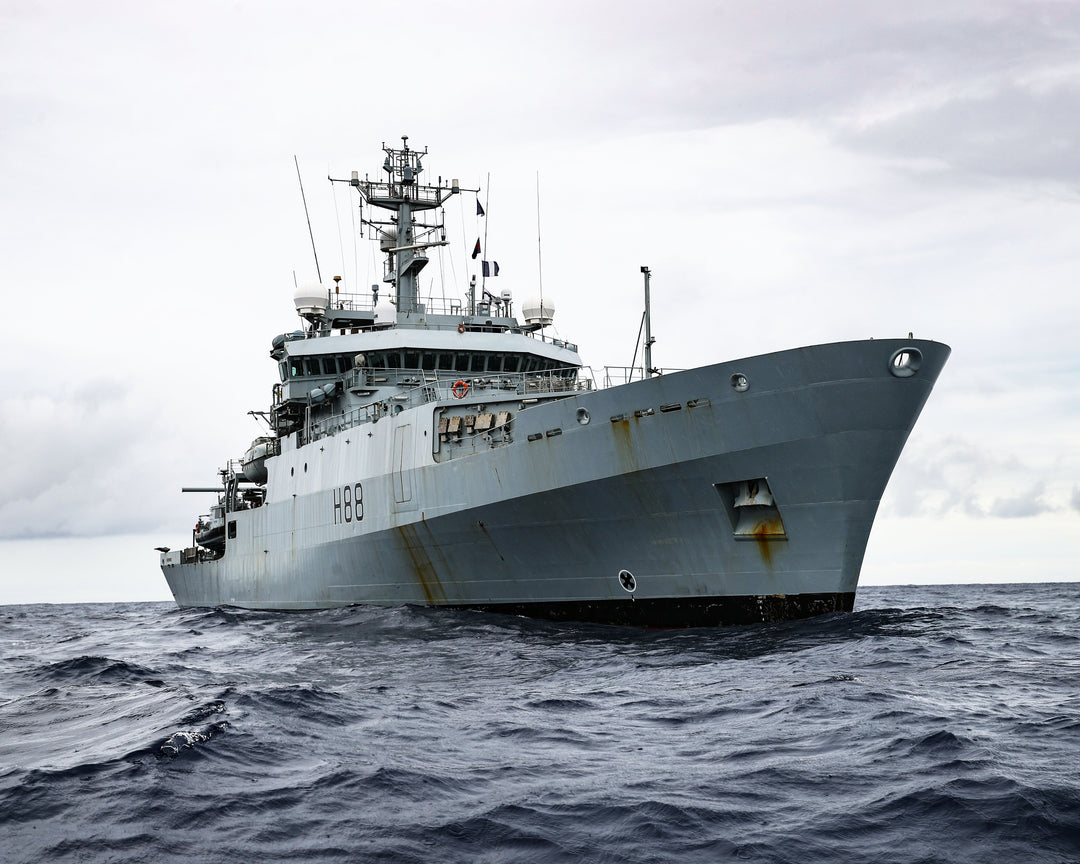 HMS Enterprise H88 Royal Navy hydrographic survey vessel Photo Print or Framed Print - Hampshire Prints