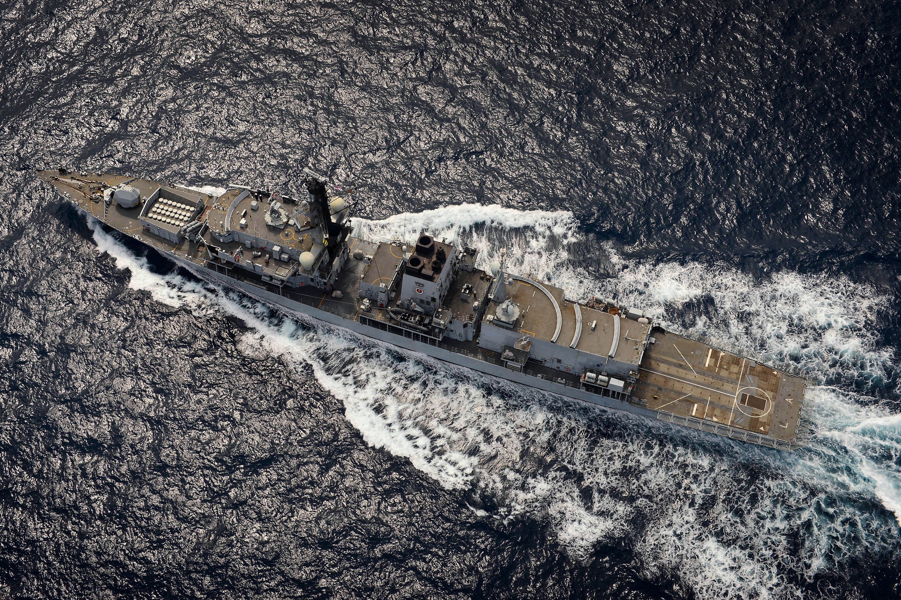 HMS Lancaster (F229) Photo Print - From The Air - Royal Navy Type 23 F ...