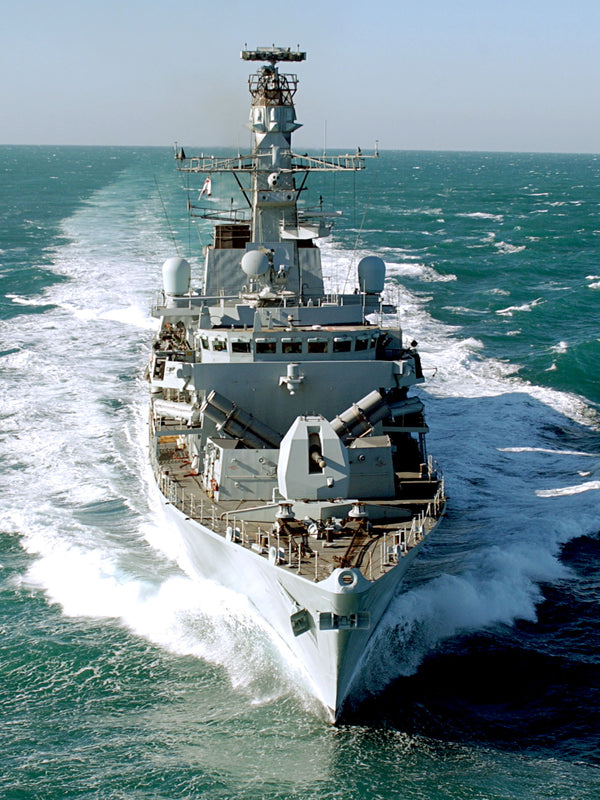 HMS Norfolk F230 Type 23 Frigate November 2003 High Bow View