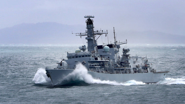 HMS Portland (F79) Photo Print - Breaking Waves - Royal Navy Type 23 Frigate Hampshire Prints 6 x 4 No Frame No