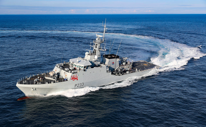 HMS Tamar (P233) Photo Print - Starboard Turn - Royal Navy River Class Patrol Vessel Hampshire Prints 6 x 4 No Frame No