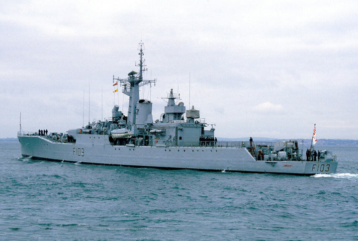 HMS Lowestoft (F103) Photo Print - Port Side View - Royal Navy Rothesay Class Frigate Hampshire Prints 6 x 4 No Frame No