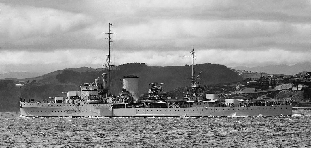 HMS Achilles C70 Royal Navy Leander class light cruiser Photo Print or Framed Photo Print - Hampshire Prints