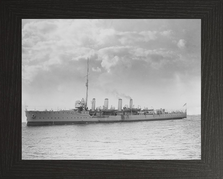 HMS Attentive (1904) Royal Navy Adventure class scout cruiser Photo Print or Framed Photo Print - Hampshire Prints