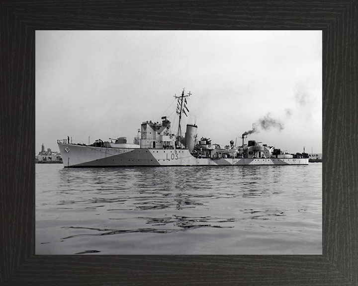 HMS Badsworth L03 Royal Navy Hunt class escort Destroyer Photo Print or Framed Print - Hampshire Prints