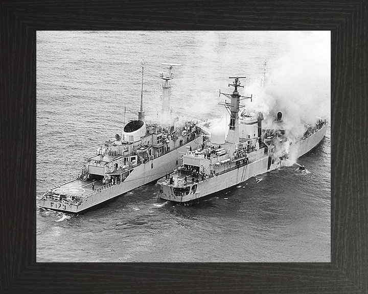 HMS Arrow F173 alongside HMS Sheffield D80 | Falklands War | Photo Print | Framed Print Hampshire Prints