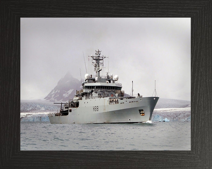 HMS Enterprise H88 Royal Navy hydrographic survey vessel Photo Print or Framed Print - Hampshire Prints