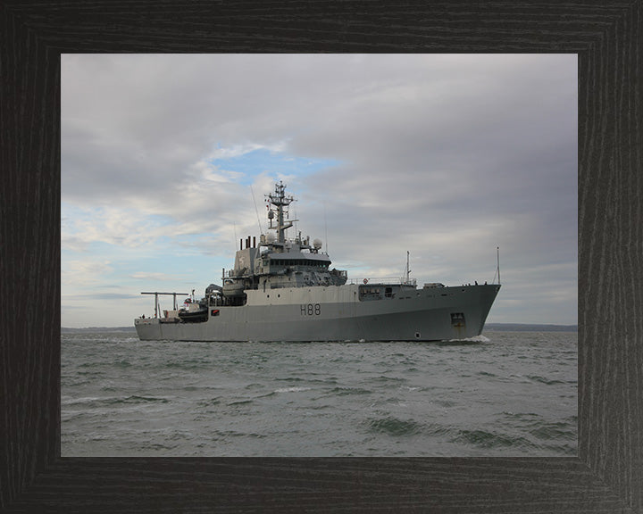 HMS Enterprise H88 Royal Navy hydrographic survey vessel Photo Print or Framed Print - Hampshire Prints