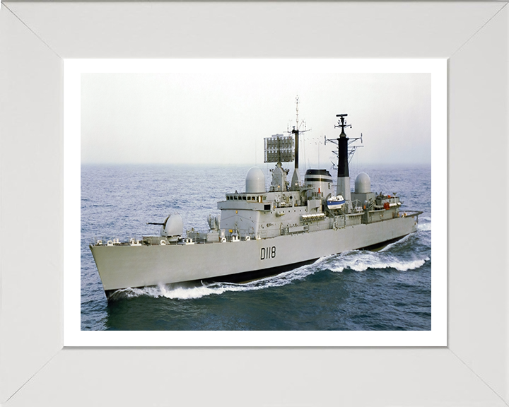 HMS Coventry (D118) Photo Print - At Sea - Royal Navy Type 42 Destroyer Hampshire Prints 10 x 8 White Frame Yes