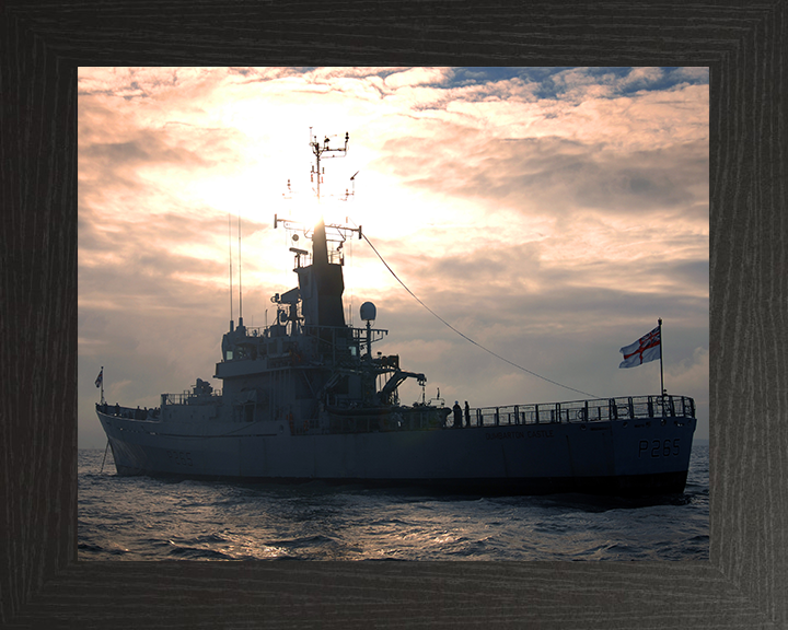 HMS Dumbarton Castle P265 Royal Navy Castle class patrol vessel Photo Print or Framed Print - Hampshire Prints