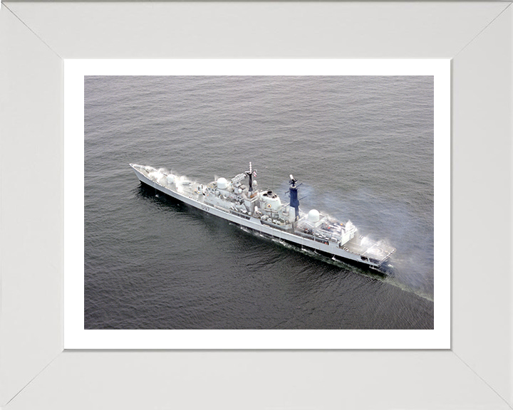 HMS Edinburgh (D97) Photo Print - Pre Wetting - Royal Navy Type 42 Destroyer Hampshire Prints 10 x 8 White Frame Yes