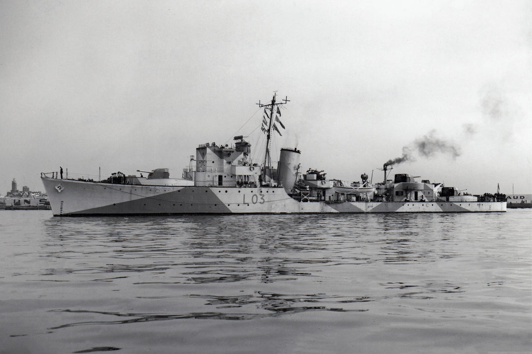 HMS Badsworth L03 Royal Navy Hunt class escort Destroyer Photo Print or Framed Print - Hampshire Prints