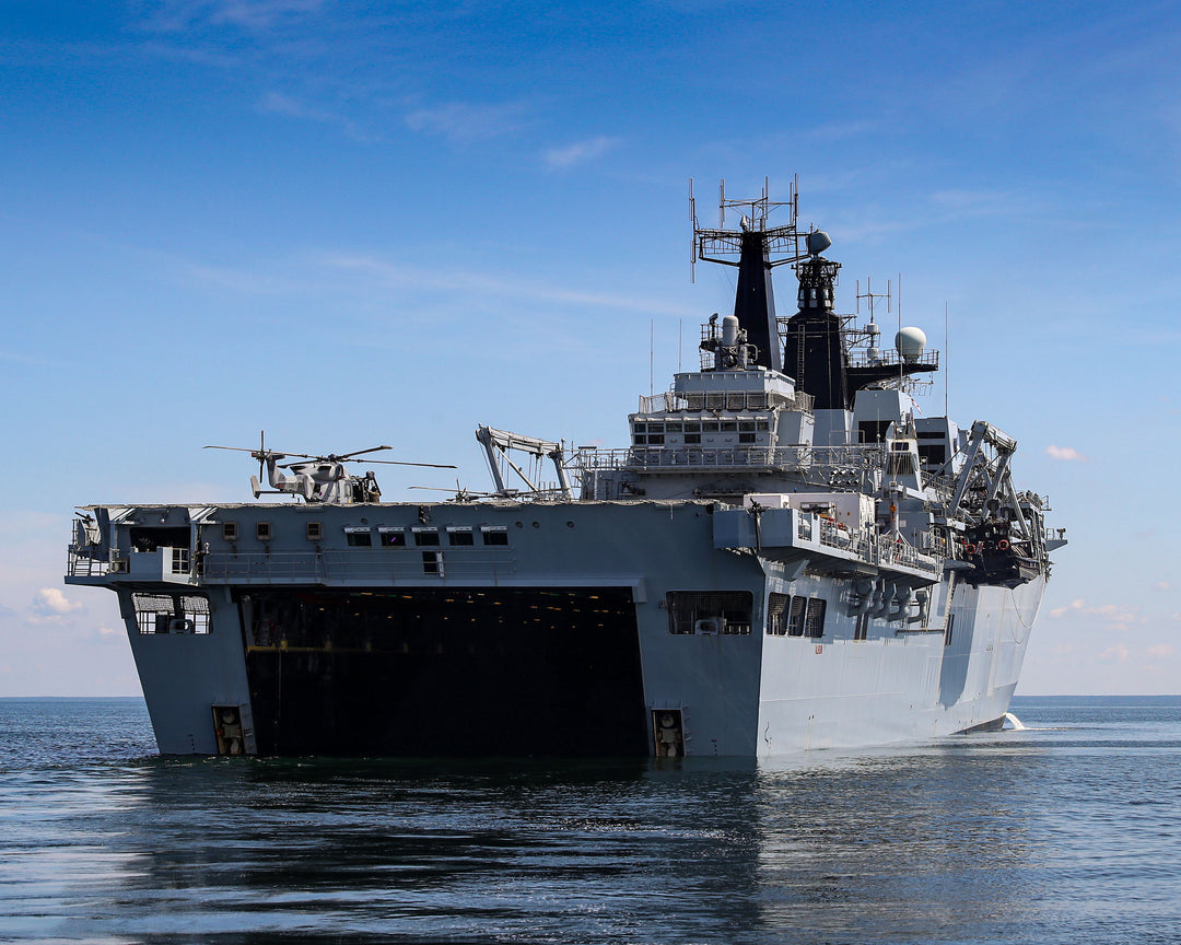 HMS Albion L14 Royal Navy Albion Class amphibious ship Photo Print or Framed Print - Hampshire Prints