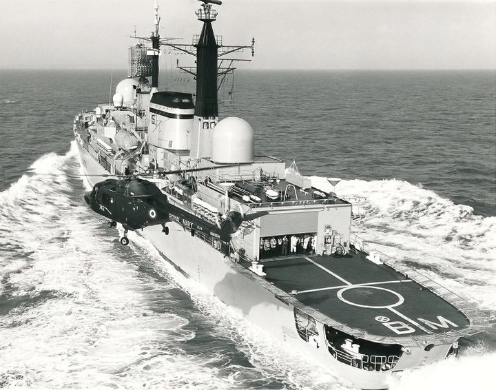 HMS Birmingham (D86) Photo Print - With Helicopter - Royal Navy Type 42 destroyer Hampshire Prints 6 x 4 No Frame No