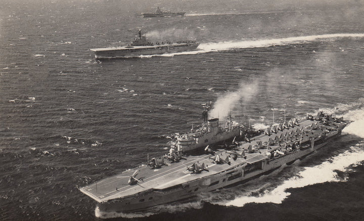 HMS Ark Royal R09 and HMS Bulwark R08 aircraft carriers Photo Print or Framed Print - Hampshire Prints